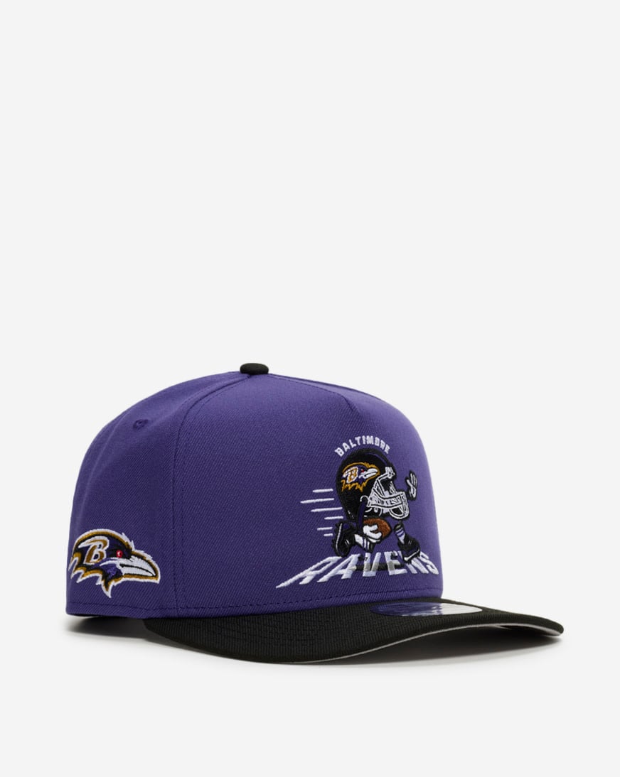 Shop New Era 9Fifty Baltimore Ravens Helmet A-Frame Snapback Hat