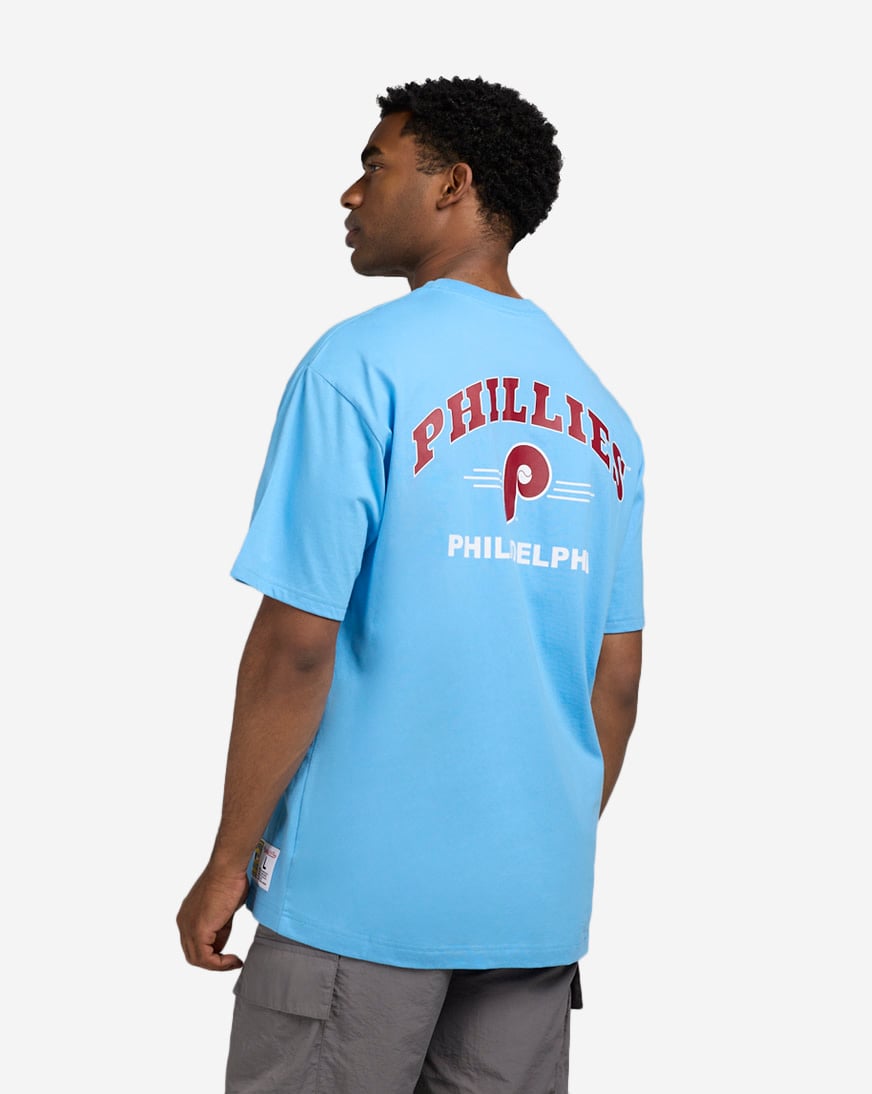 Shop Mitchell Ness Phillies Pocket Tee FC9252-PPHLTBL blue