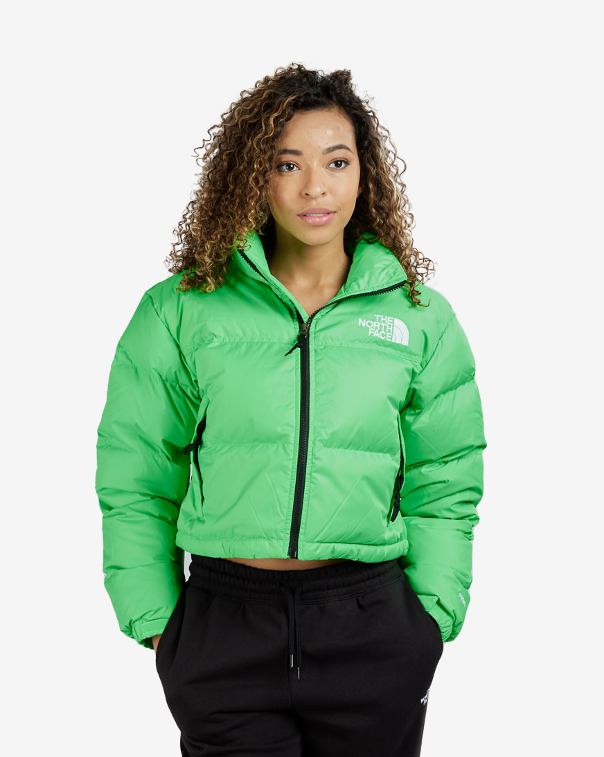 Shop The North Face Nuptse Short Jacket NF0A5GGE-8YK green