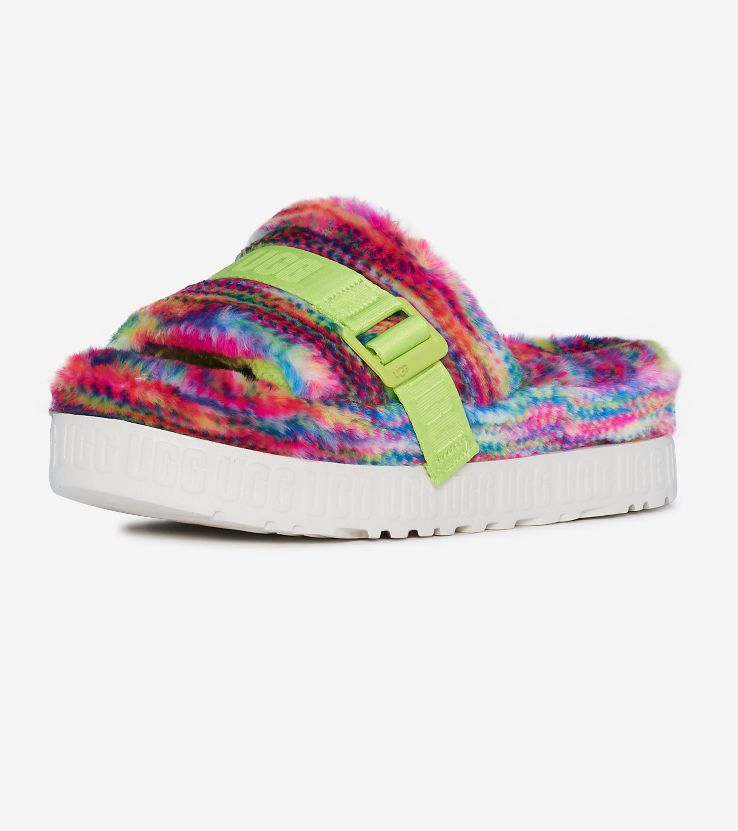 Shop UGG Fluffita Pixelate Slide 1128211-WHT multi | SNIPES USA