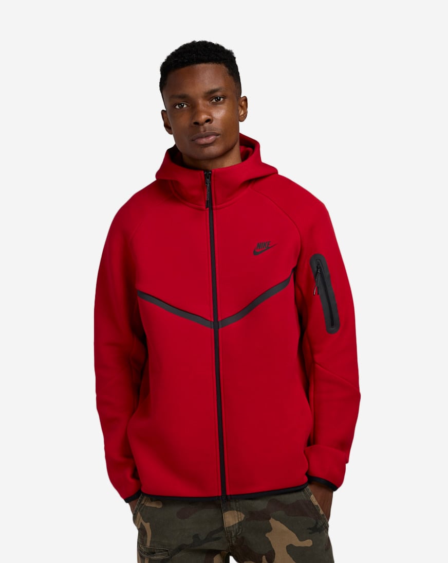 Shop Nike Tech Fleece Full-Zip Hoodie HV0949-687 red | SNIPES USA
