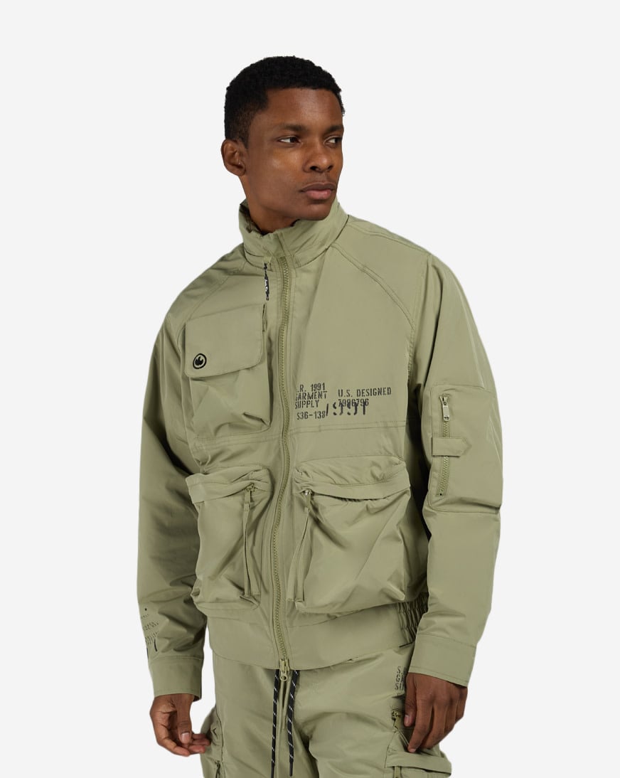 Shop Smoke Rise Utility Windbreaker Jacket WW26S482SN-OIL green