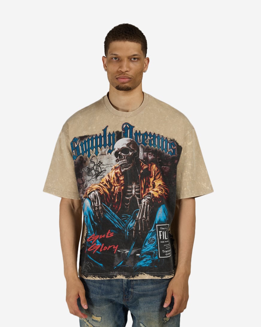 Shop GFTD LA No Glory Tee NOGLORY-KHA beige | SNIPES USA