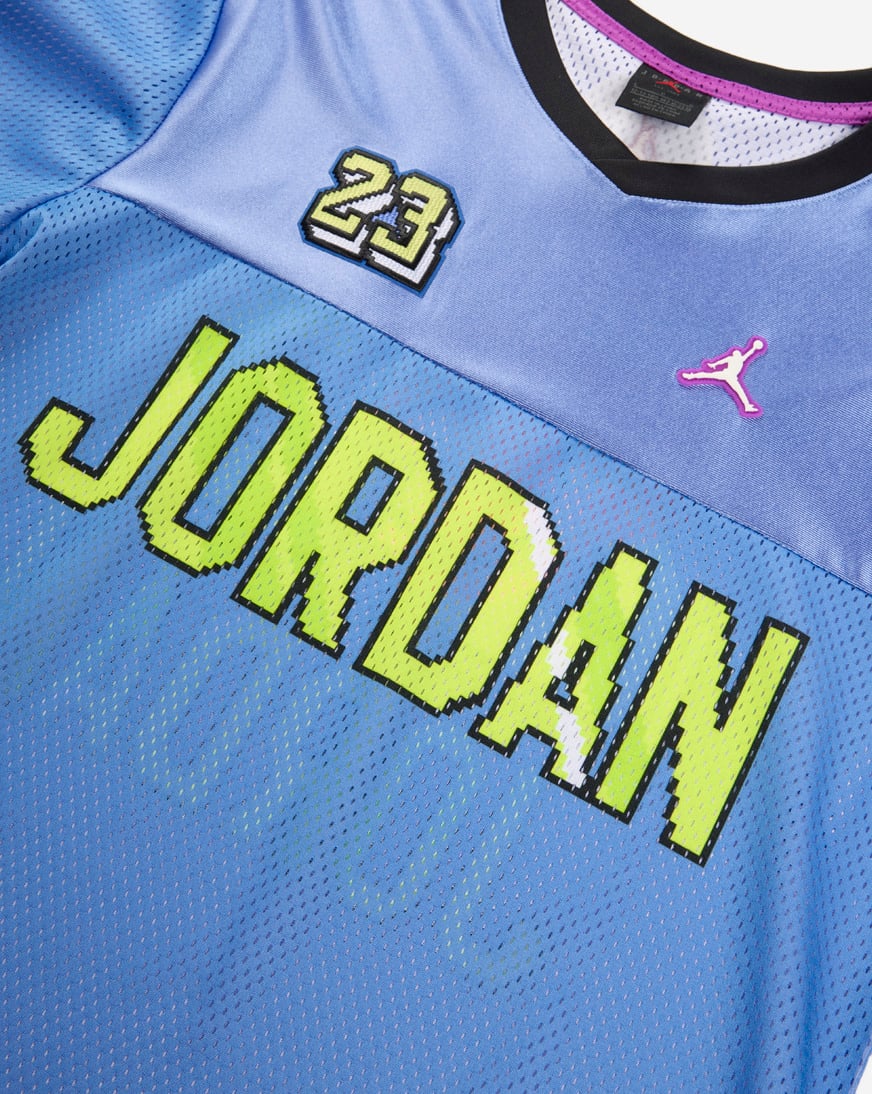 Shop Jordan Big Kids' Customized Air Soccer Jersey 95D943-U8H blue