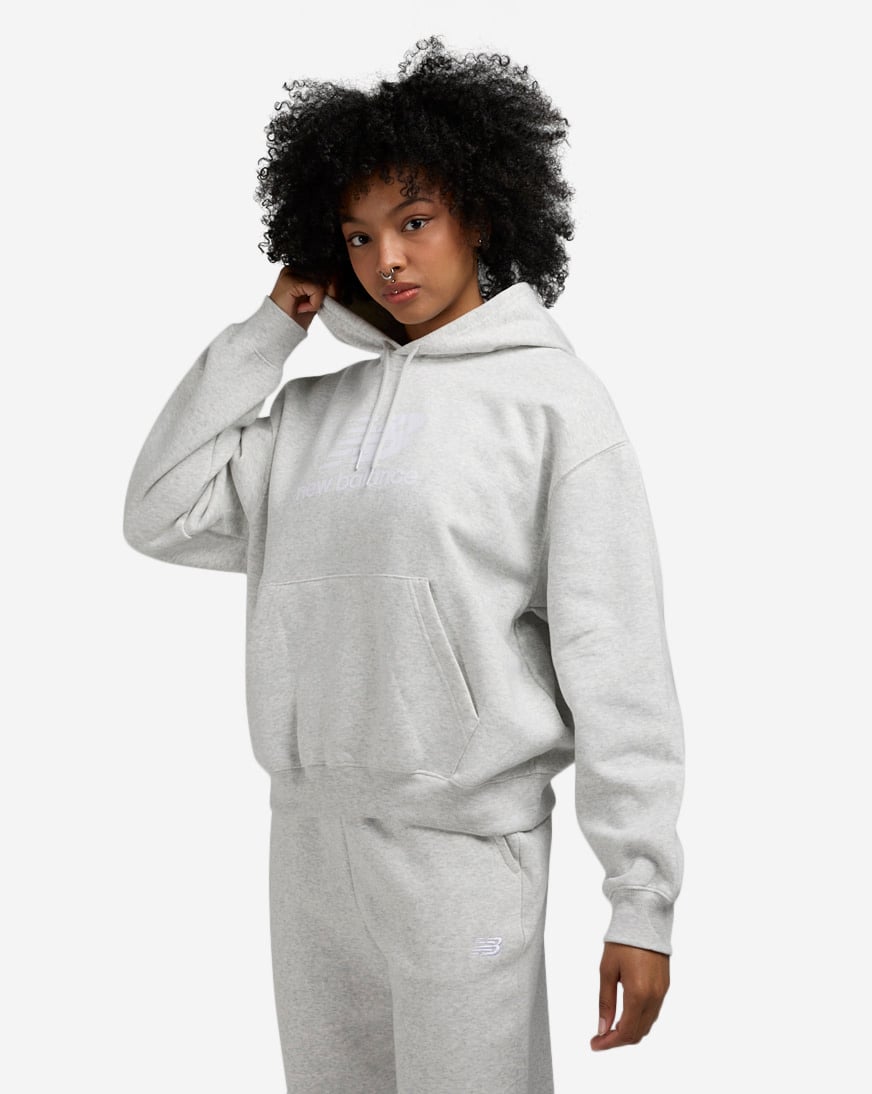 Shop New Balance Sport Essentials Fleece Logo Hoodie WT41506-AHH