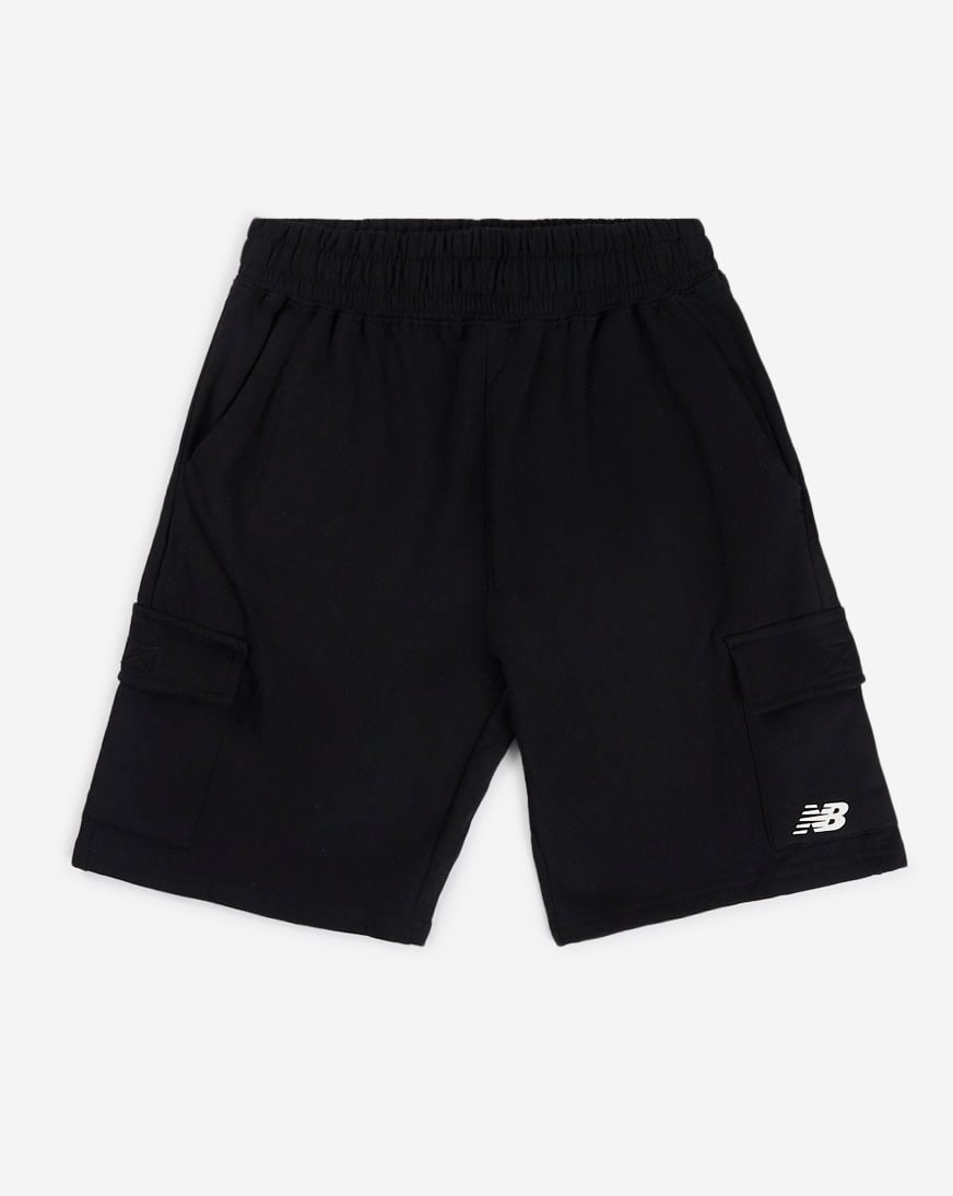 Shop New Balance Boys' Fleece Cargo Shorts LAK51J12BK black