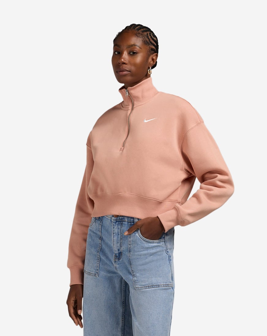 Shop Nike NSW Phoenix Fleece 1/4-Zip Cropped Sweatshirt DQ5767-688