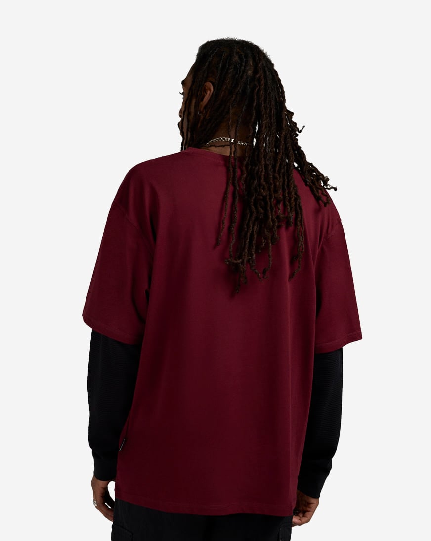 Shop SNIPES 2-in-1 Thermal Tee FW25MF005-650 red | SNIPES USA