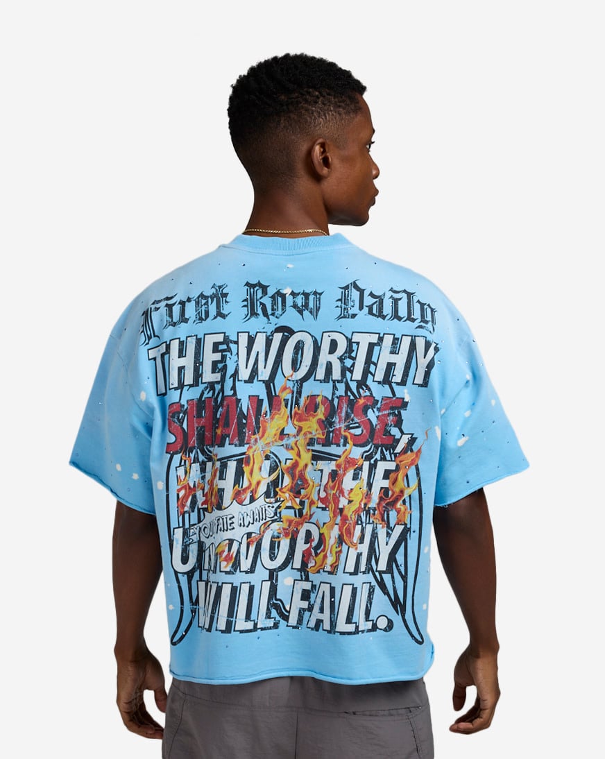 Shop First Row Judgement Day Terry Tee FRM3028-BLU blue | SNIPES USA