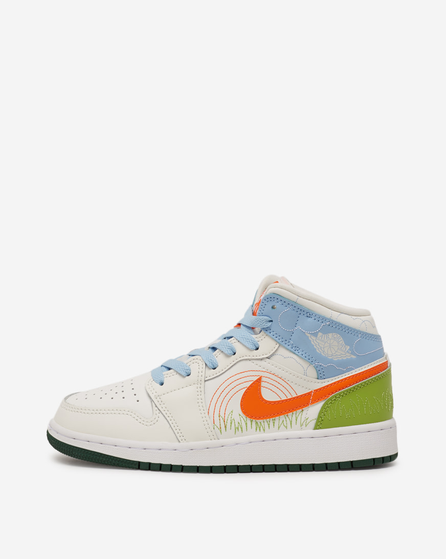snipes jordan 1 mid blue