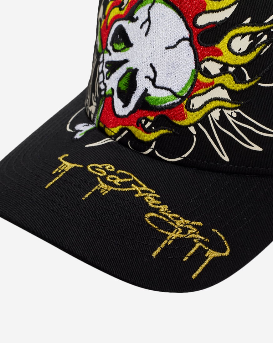 Shop Ed Hardy Fire Skull Trucker Hat EHH001-33 black | SNIPES USA