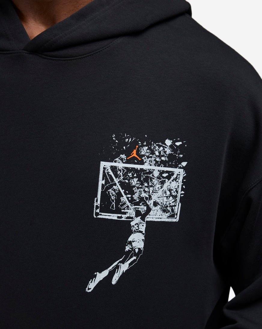 Shop Jordan Brooklyn Oversized Pullover Hoodie IF5853-010 black