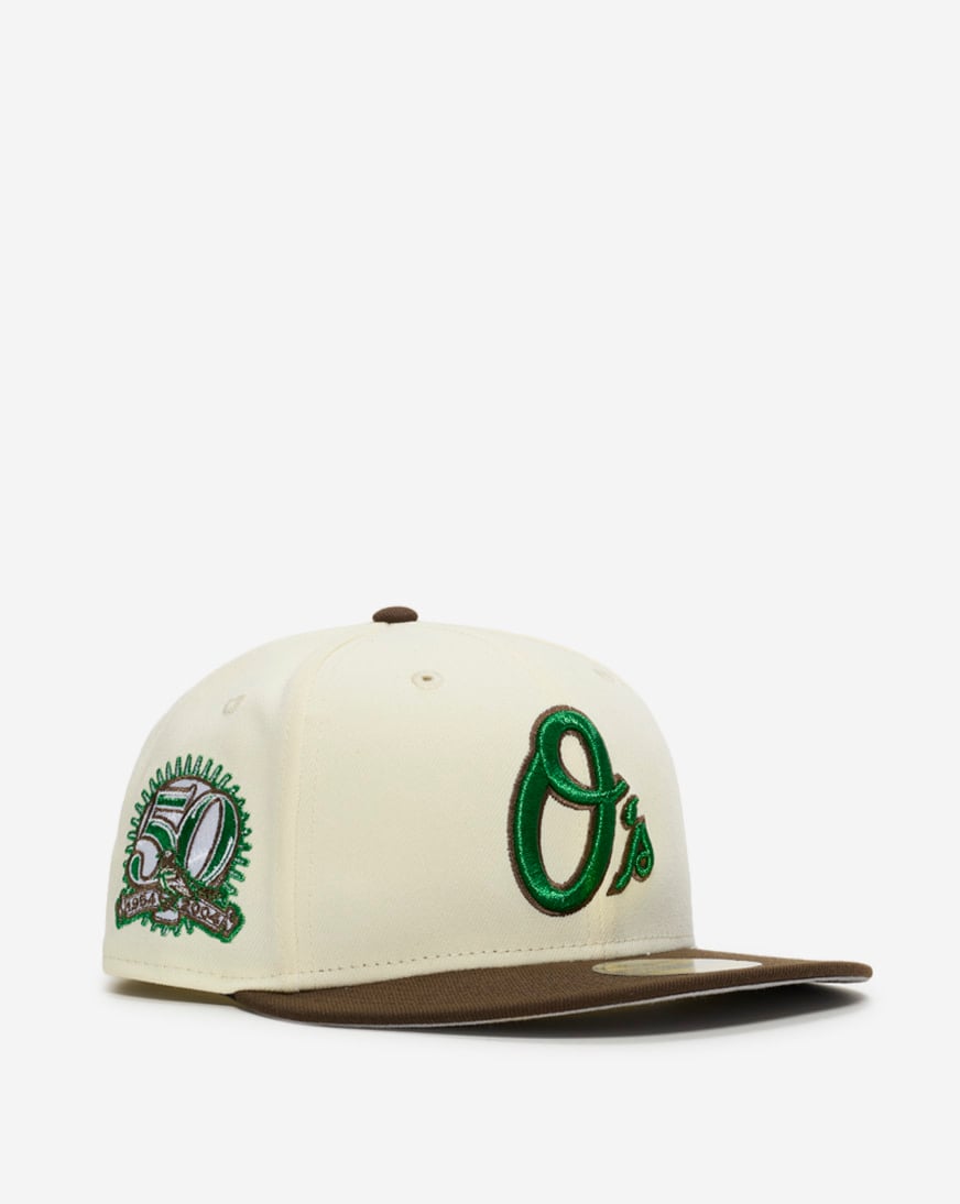 Shop New Era 59Fifty Baltimore Orioles Fitted Hat 71076384 cream