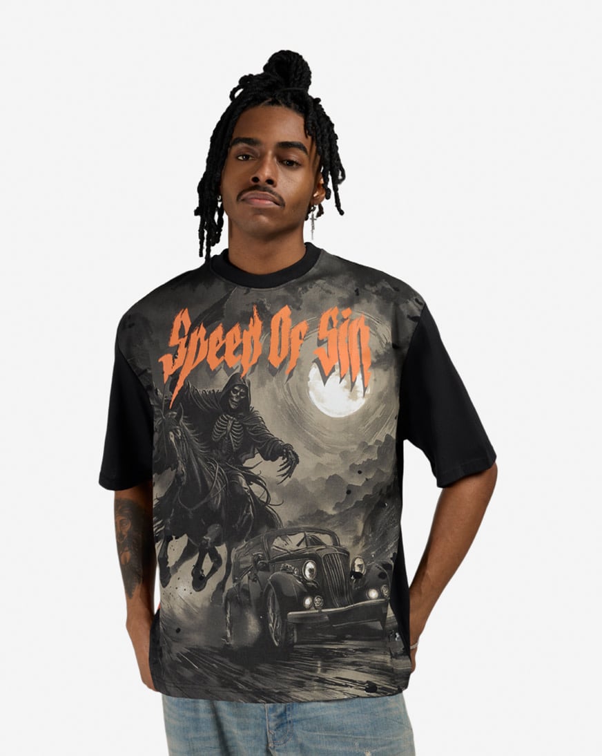 Shop Graphic Tees Speed Of Sin Tee RD5-022JK-001 black | SNIPES USA
