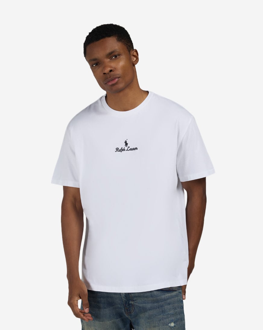 Shop Polo Ralph Lauren Jersey Knit RL Script Graphic T-Shirt