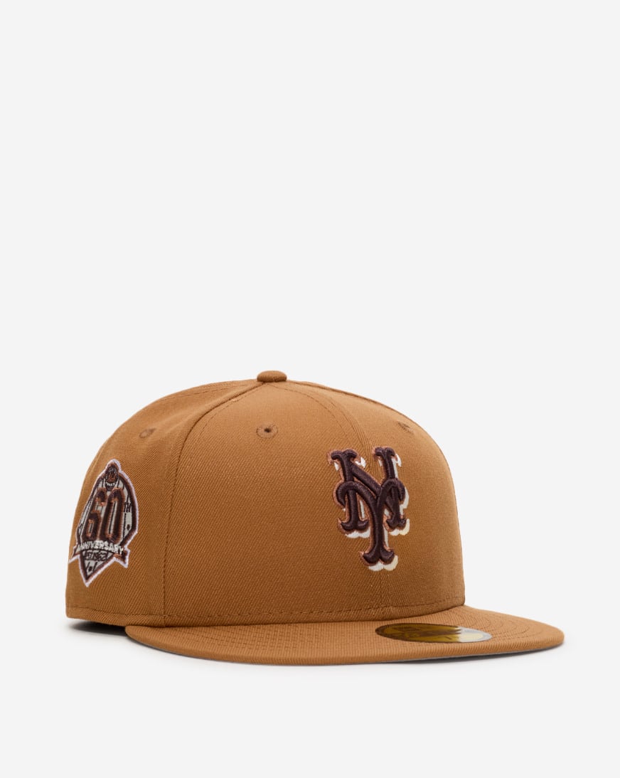 Shop New Era 59Fifty New York Mets Light Bronze Fitted Hat