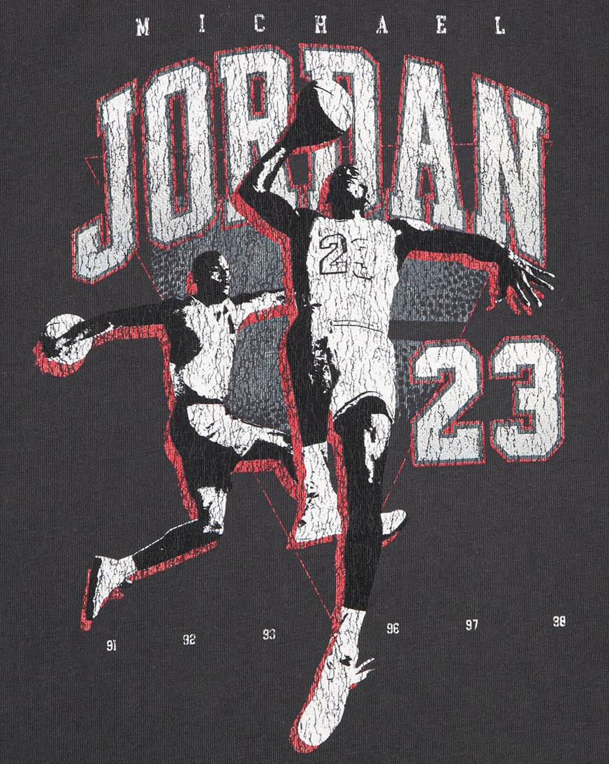 Shop Jordan Little Kids' Varsity Split T-Shirt 85F157-G0T grey