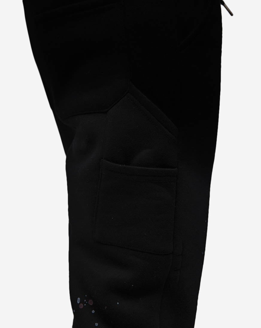 s*様 SPLASH PAINT STRETCH PANTS - BLACK Splash Pants Black - Deux par Deux