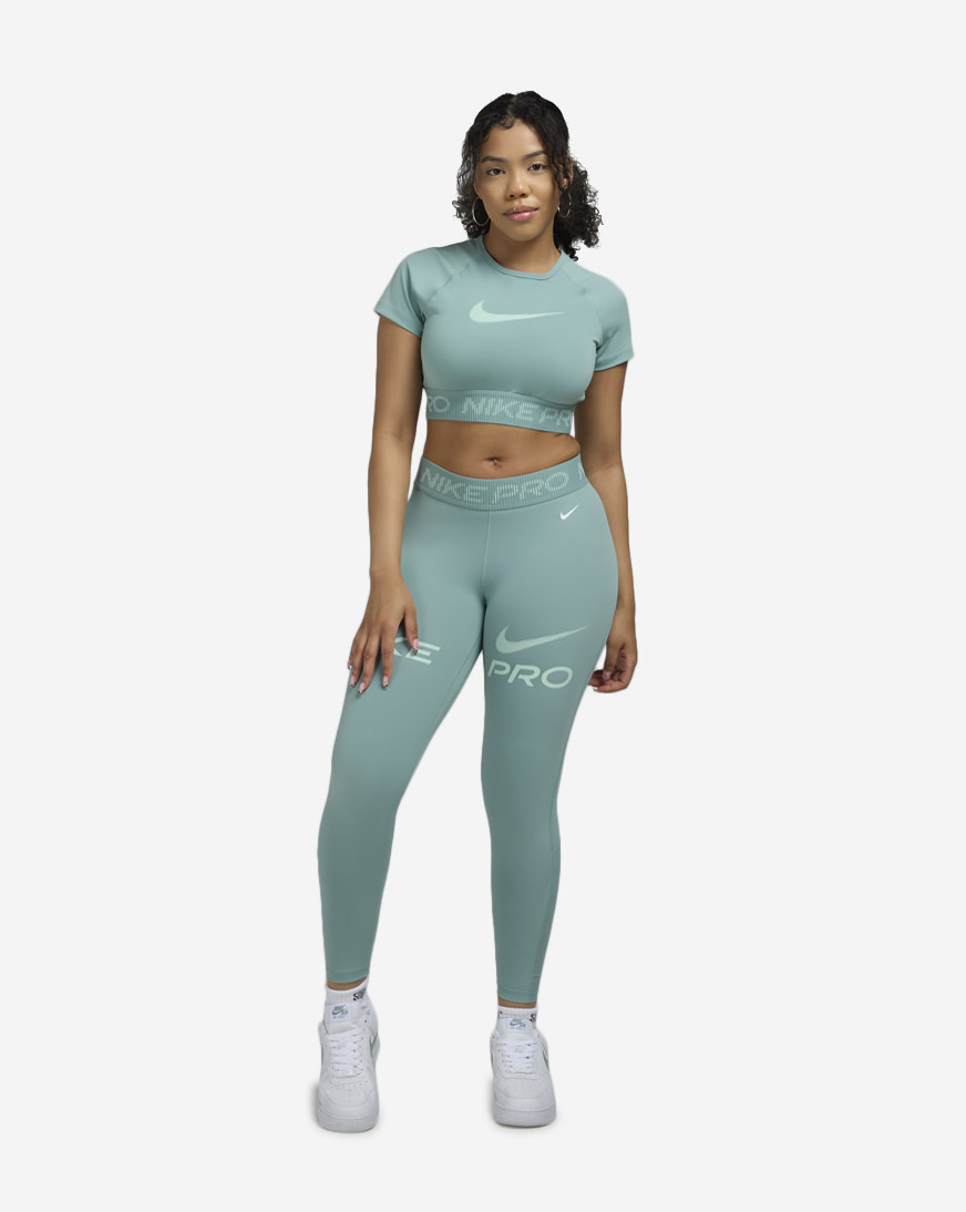 Nike Clothes Nike Mesh Panel Tights Nike Pro Training Mid-rise 7/8 - Main Image