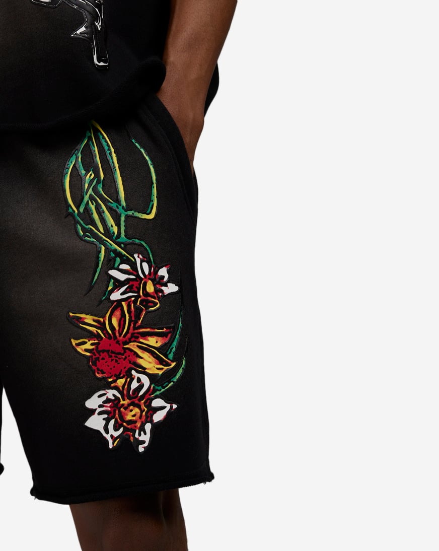 Shop Smoke Rise Printed Terry Muscle Tank KT25264SN-BLK black