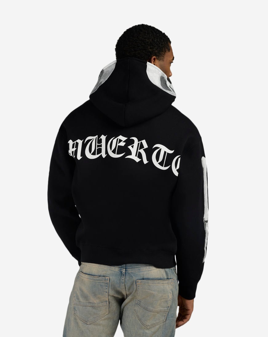 Shop Hasta Muerte Muerte Angel Bones Hoodie T3-SKELETONHD black