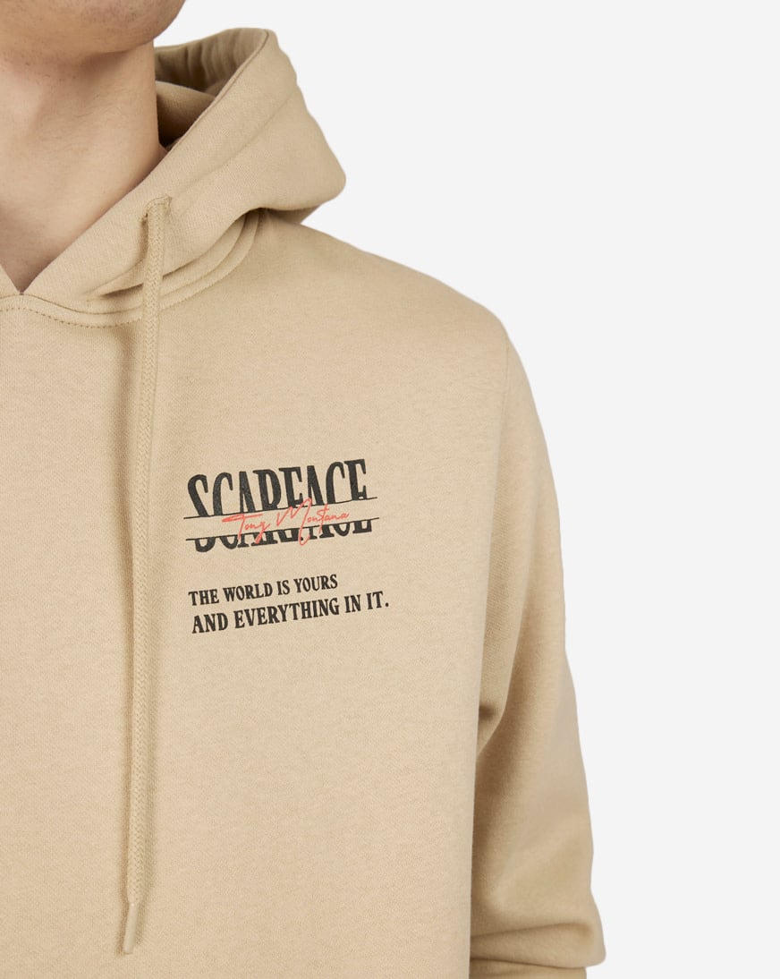 Shop Graphic Hoodie Scarface Hoodie MCUS018 beige | SNIPES USA