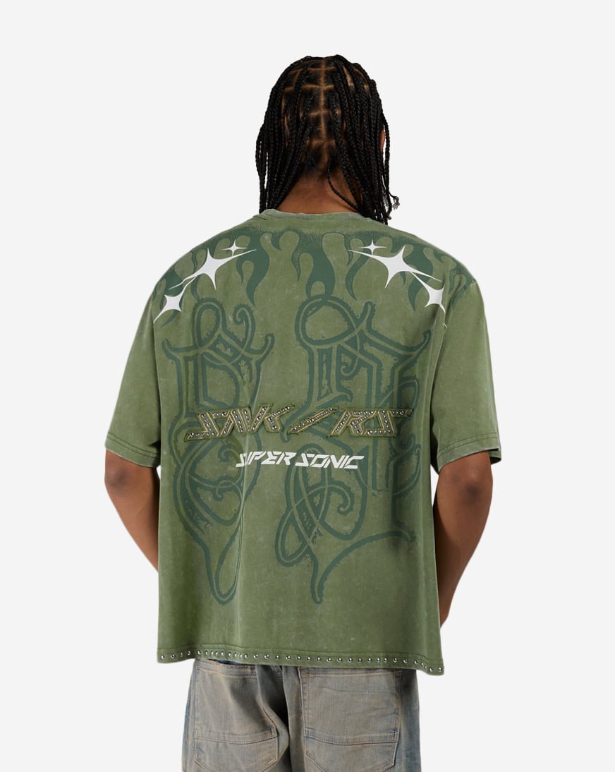 Shop Smoke Rise Super Sonic T-Shirt KT26S447SNZ-VIN green | SNIPES USA