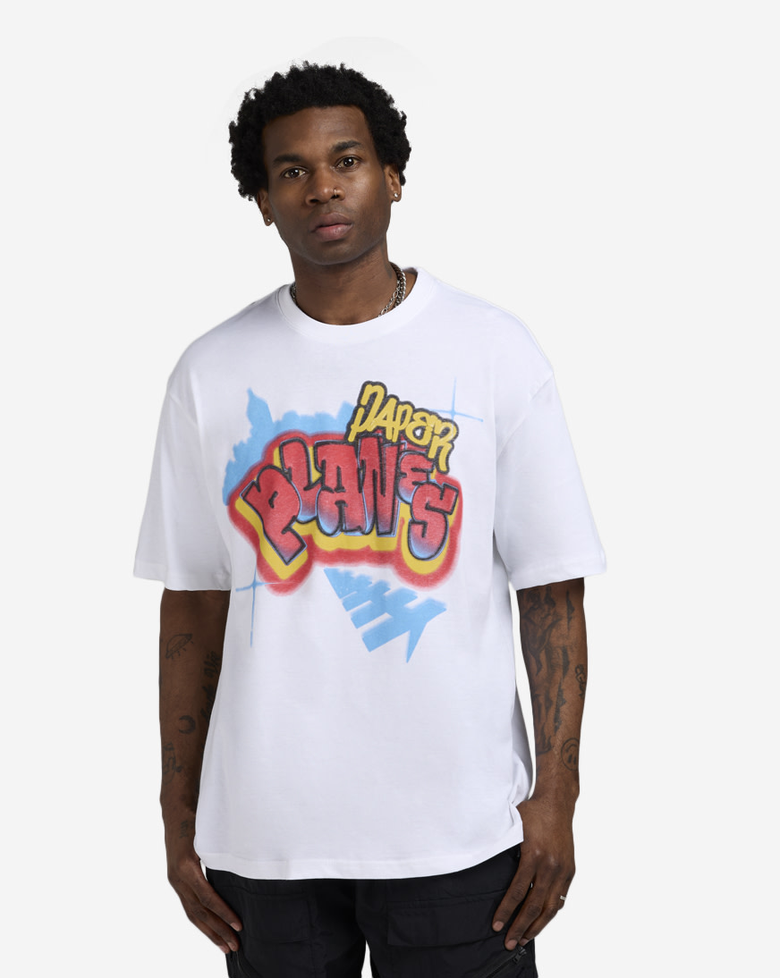 argue DRY COTTON PLANE OVER WIDE T-SHIRT Warning May Talk About