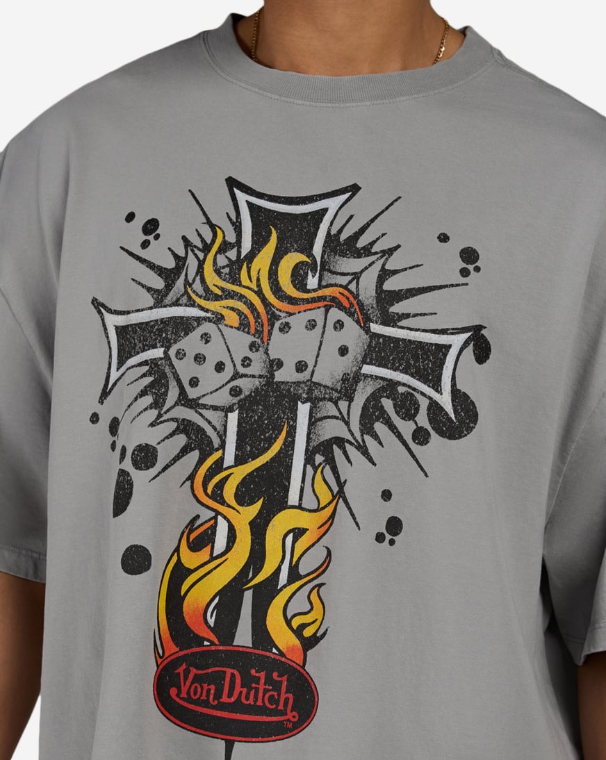 Shop Von Dutch Inferno Lucky Tee VND9E0378SN-GRY grey | SNIPES USA