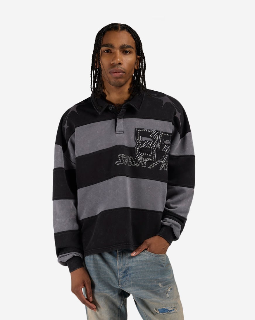 Shop Smoke Rise Super Sonic Rugby T-Shirt FO26S447SN-BLK black