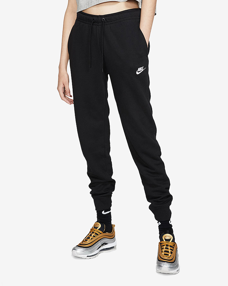 nike black essential slim joggers womens