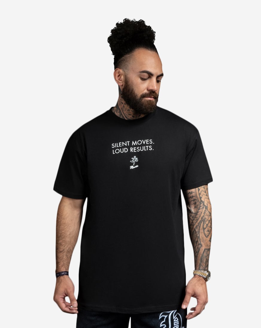 Shop Hasta Muerte QT Silent Moves Loud Results Tee HM