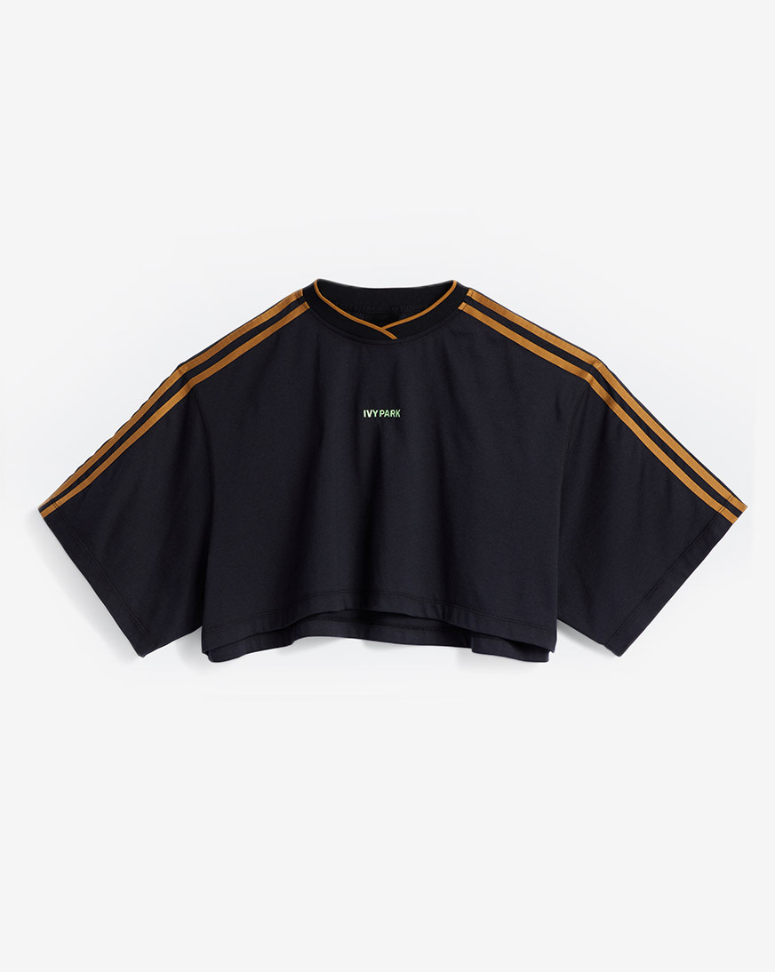【ADIDAS】CROPPED TEE Shop adidas IVY PARK 3-Stripes Crop Tee GR1433 black