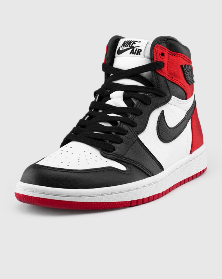 jordan 1 retro high satin black toe womens