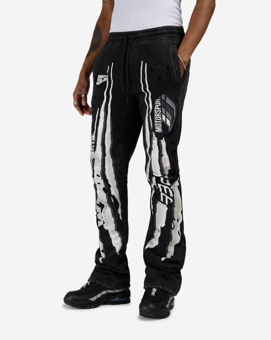 Shop Smoke Rise Racing Fleece Pants FP26S428SNZ-BLK black | SNIPES USA