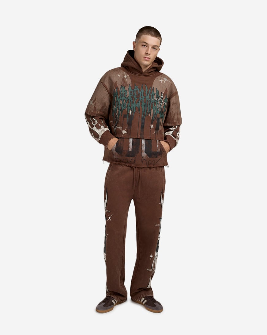 Shop Smoke Rise Unbreakable Fleece Pants FP25617SNZ-MUS brown