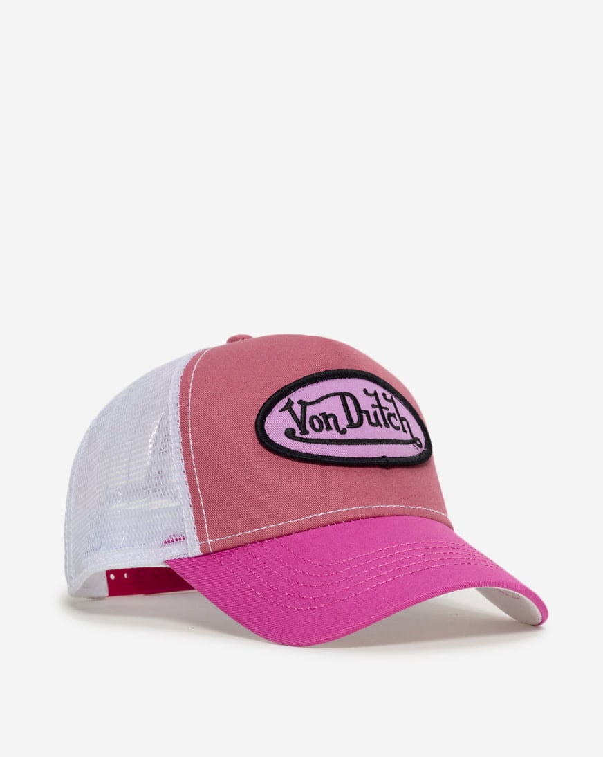 Shop Von Dutch Staple Trucker Hat VDHH0001-PINK-GAZE pink | SNIPES USA