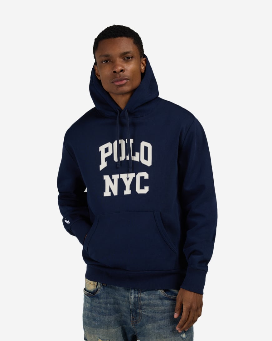Shop Polo Ralph Lauren Athletic Fleece Polo NYC Graphic Hoodie