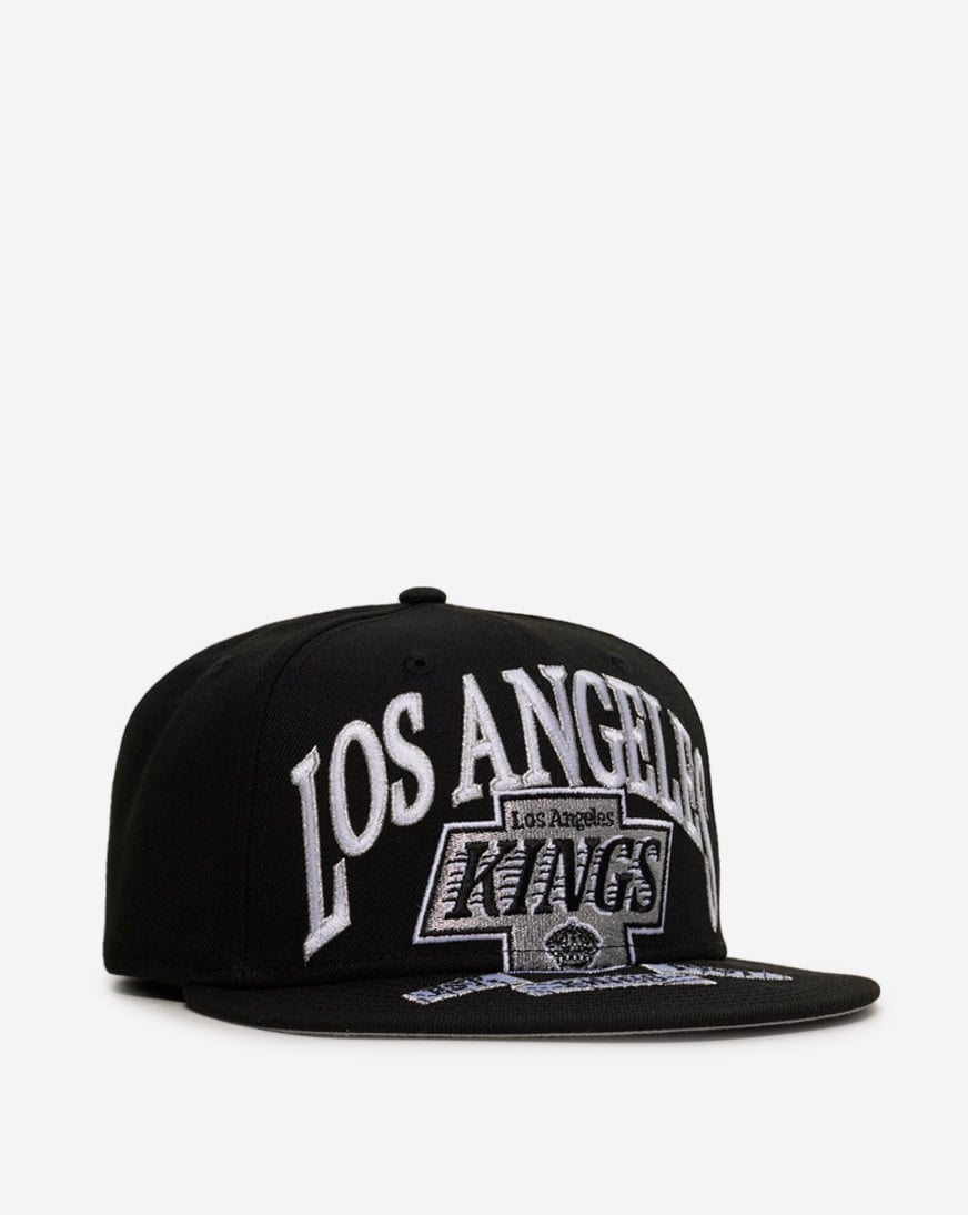 Shop New Era 59Fifty Los Angeles Kings Oversized Script Fitted Hat