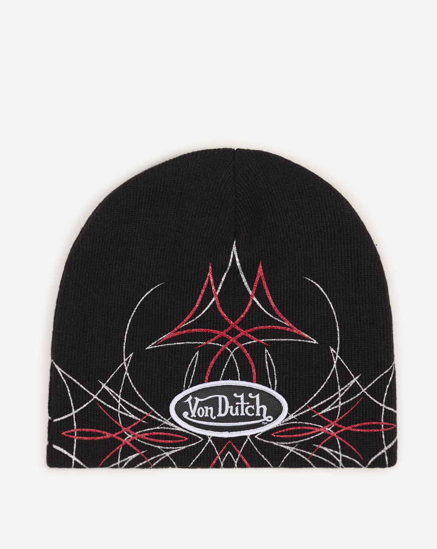 Von Dutch Beanie with Red Logo Flying Eye Beanie - Red | Von Dutch main image 2