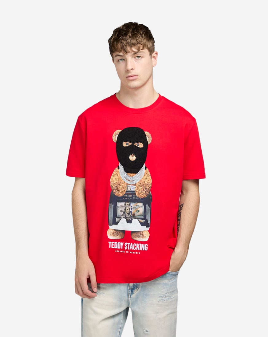 Shop STREETZ IS WATCHIN Teddy Stacking Tee SIW5109-RED red
