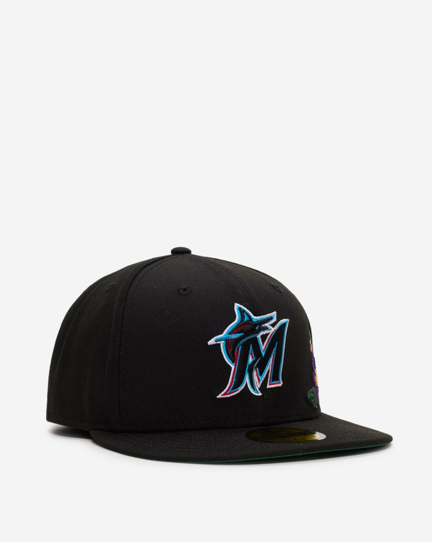 Shop New Era 59Fifty Miami Marlins Tonal Fitted Hat 60668938 black
