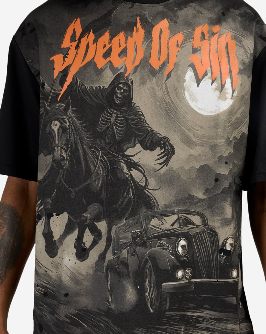 Shop Graphic Tees Speed Of Sin Tee RD5-022JK-001 black | SNIPES USA