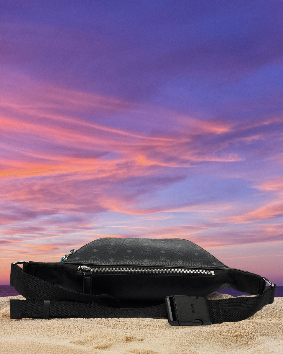 Shop MCM MCM X SNIPES Medium Fursten Belt Bag MMZFSFI05BK001 black