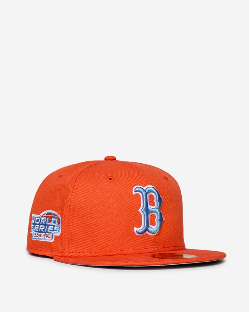 Shop New Era 59Fifty Boston Red Sox Fitted Hat 71011920 orange