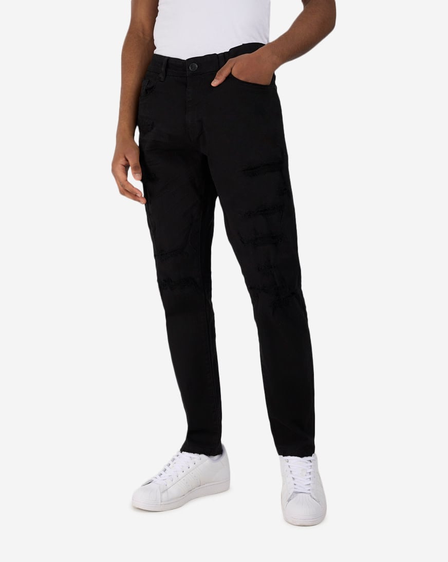 Jordan Craig Men's Rip Repair 5-Pocket Straight Jeans