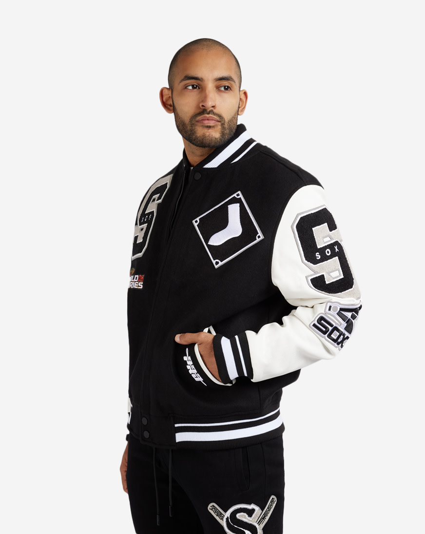 Chicagq シカゴ・ホワイトソックス ブラックジャケット LL Shop PRO STANDARD Chicago White Sox Logo Varsity Jacket LCW633411