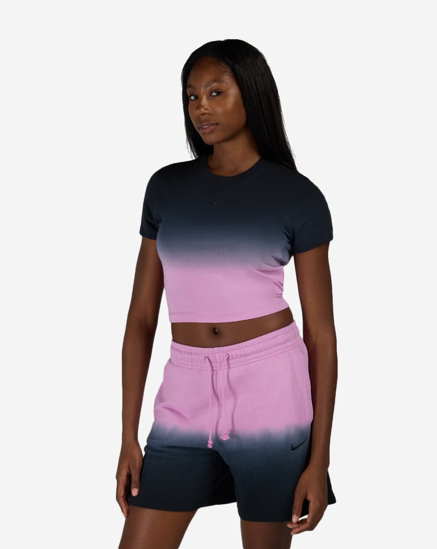 Shop Nike NSW Chill Knit Slim Cropped T-Shirt II7074-010 black