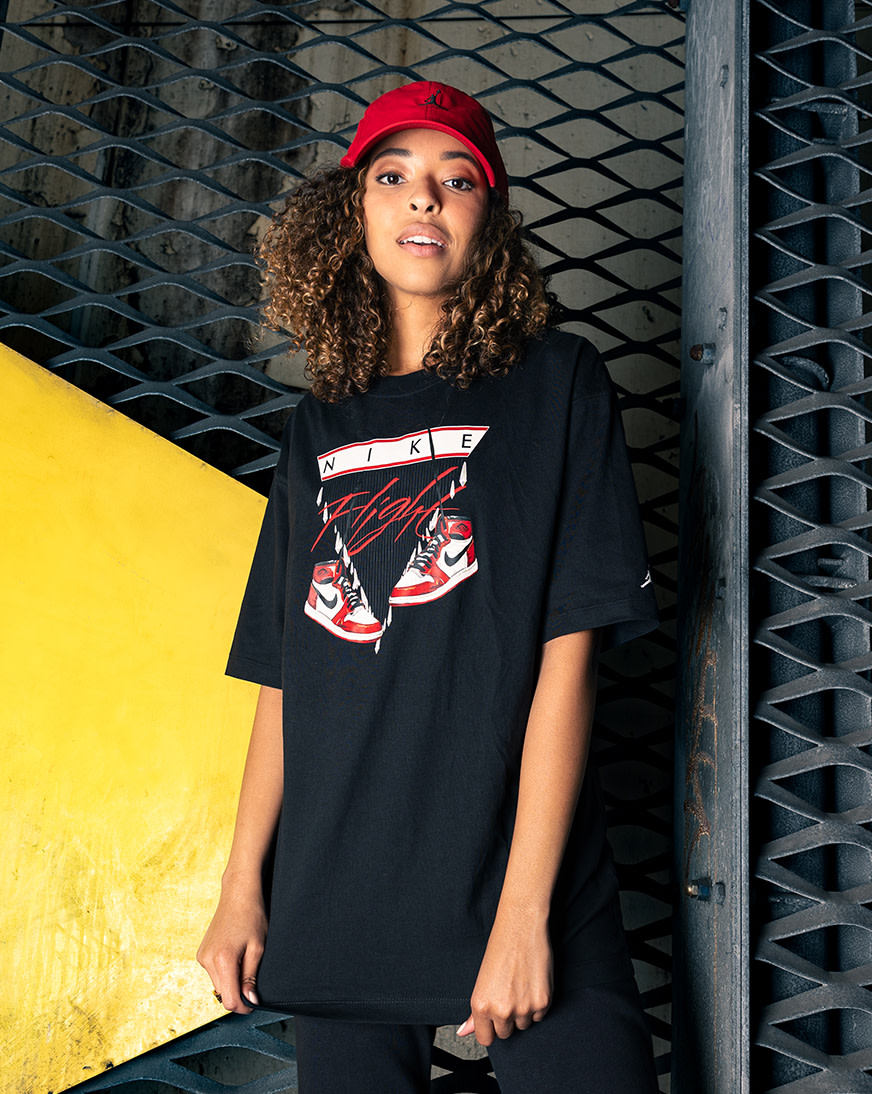 Shop Jordan Flight Shoe Graphic Tee DV1411-010 black