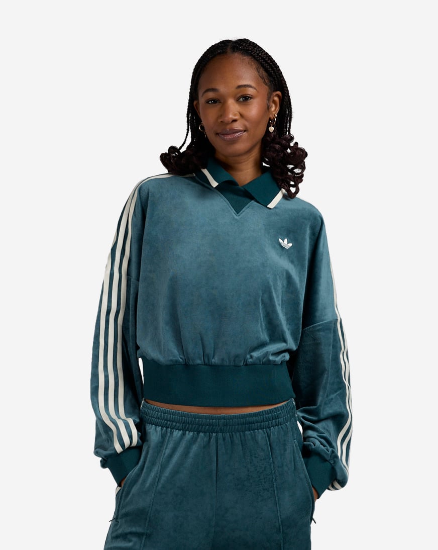 Shop adidas Liberty London Debossed Velvet Sweatshirt JW5274